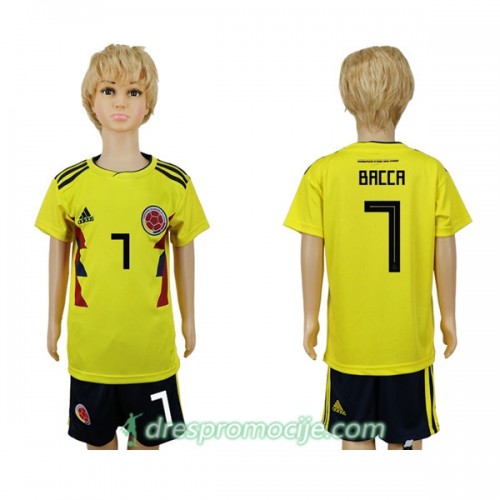 Kolumbija Dres Bacca 7 Dječji Domaći Svjetsko prvenstvo 2018 Kolumbija Dres Bacca 7 Dječji Domaći Svjetsko prvenstvo 2018